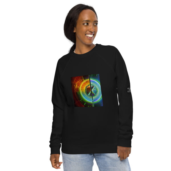 Unisex organic raglan sweatshirt