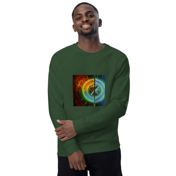 Unisex organic raglan sweatshirt - Image 4