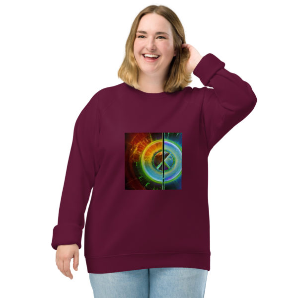 Unisex organic raglan sweatshirt - Image 3
