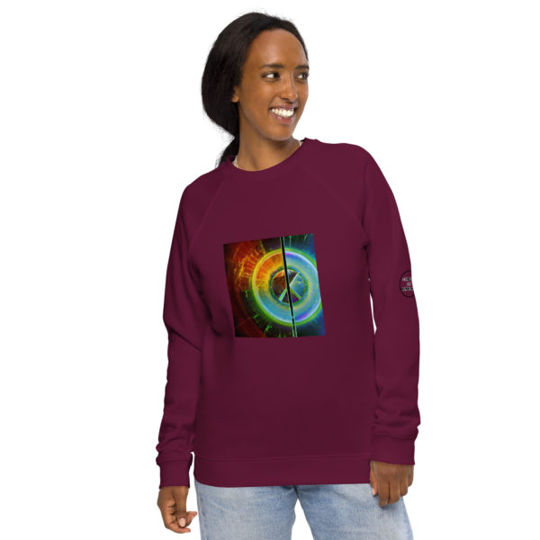 Unisex organic raglan sweatshirt - Image 10