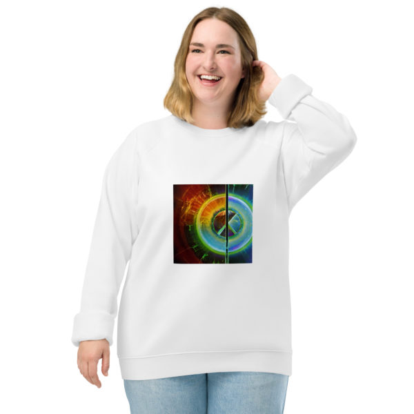 Unisex organic raglan sweatshirt - Image 6