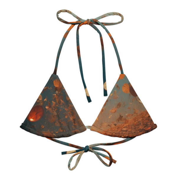 All-over print recycled string bikini top - Image 2