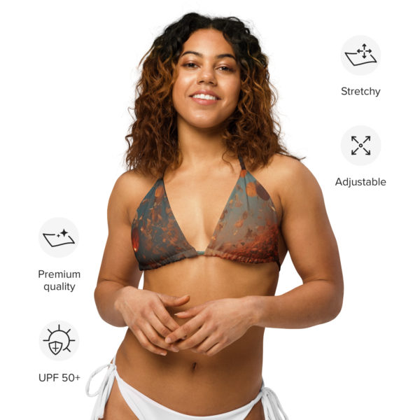 All-over print recycled string bikini top - Image 3