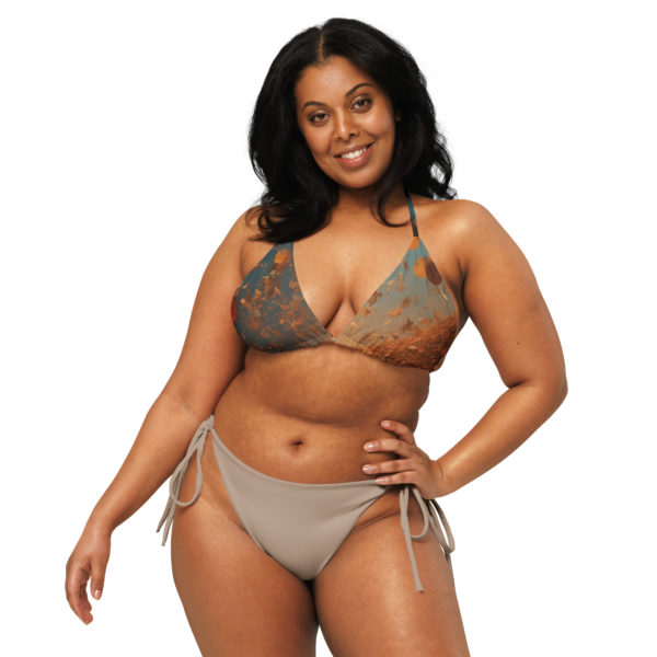 All-over print recycled string bikini top - Image 8